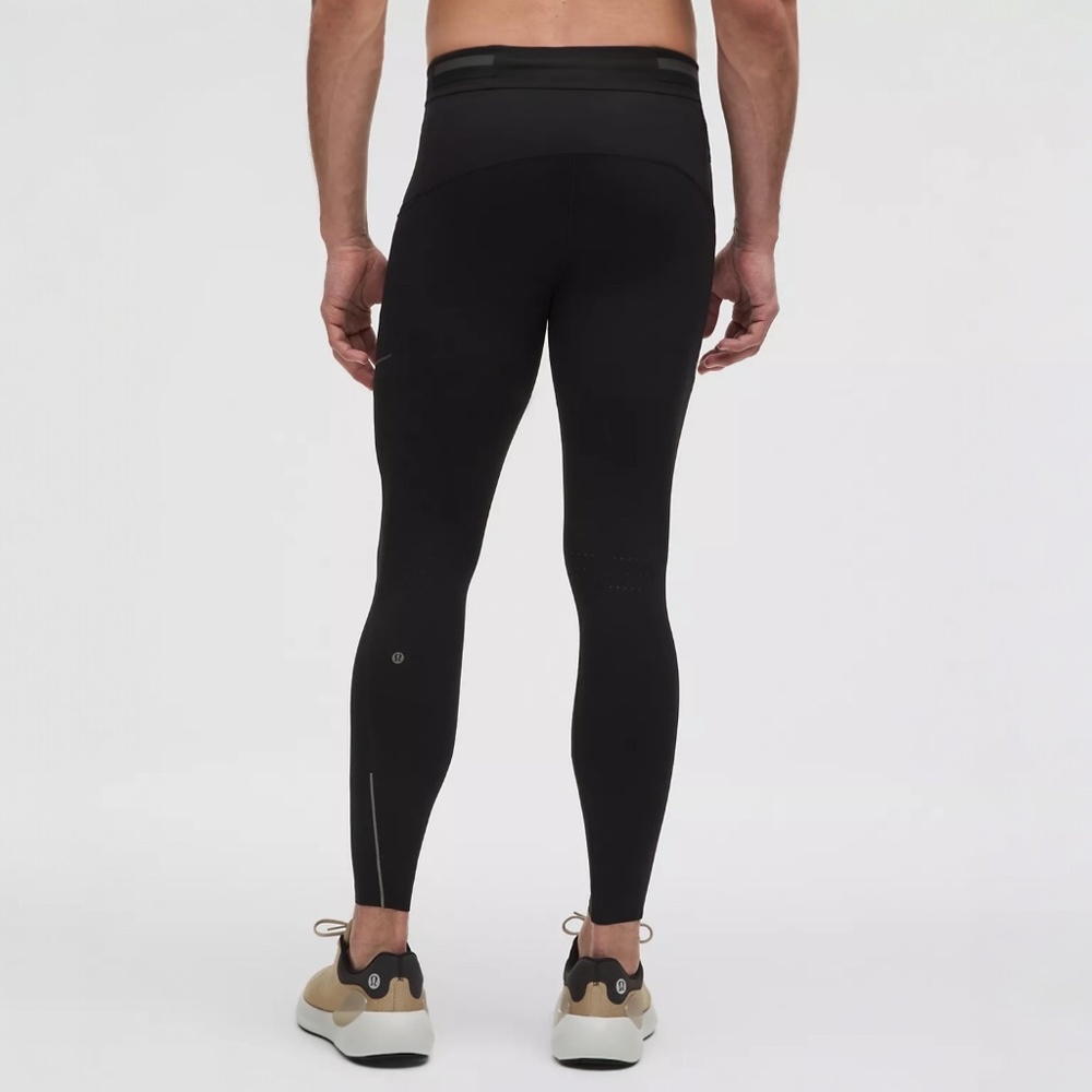 EUC [Lululemon] Black Base Layer Workout Stretch Tight Pant + Pockets | Mens XXL